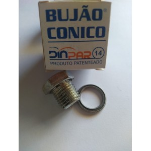 (COD:107-14 - COD: DINPAR: 15926) BUJÃO CARTER CÔNICO SALVA ROSCA ESPECIAL P/ CARTER ESPANADO M14/15X1, 5X14