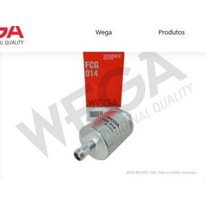 FILTRO WEGA FCG 014 GNV 5º GERAÇÃO P/ MANGUEIRAS 12MM (TECFIL NÃO FABRICA)