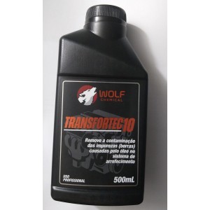 (500ML) WOLF TRANSFORTEC 10 REMOVE A CONTAMINAÇÃO DE ÓLEO DO SISTEMA ARREFICIMENTO DO RADIADOR SIMILAR AO KOUBE