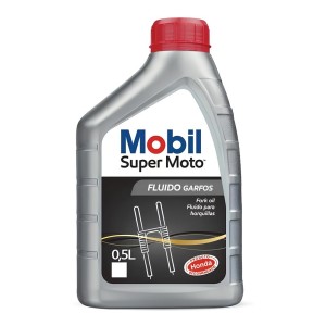 (500ML) MOBIL SUPER MOTO HIDRÁULICO MINERAL  P/ GARFO/ CANELA DE MOTOS