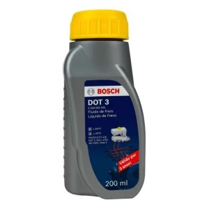 (200ML) BOSCH FLUÍDO DE FREIO DOT 3 COR ÂMBAR (TRANSPARENTE)