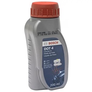(200ML) BOSCH FLUÍDO DE FREIO DOT 4 COR ÂMBAR (TRANSPARENTE)